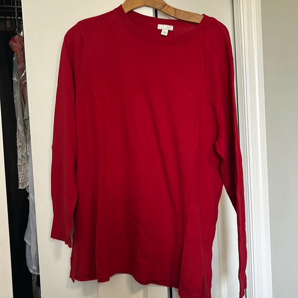 J Jill red sweater
